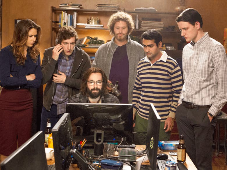 Una scena della serie Silicon Valley della HBO in cui vivono per dare impulso alla loro startup a San Francisco