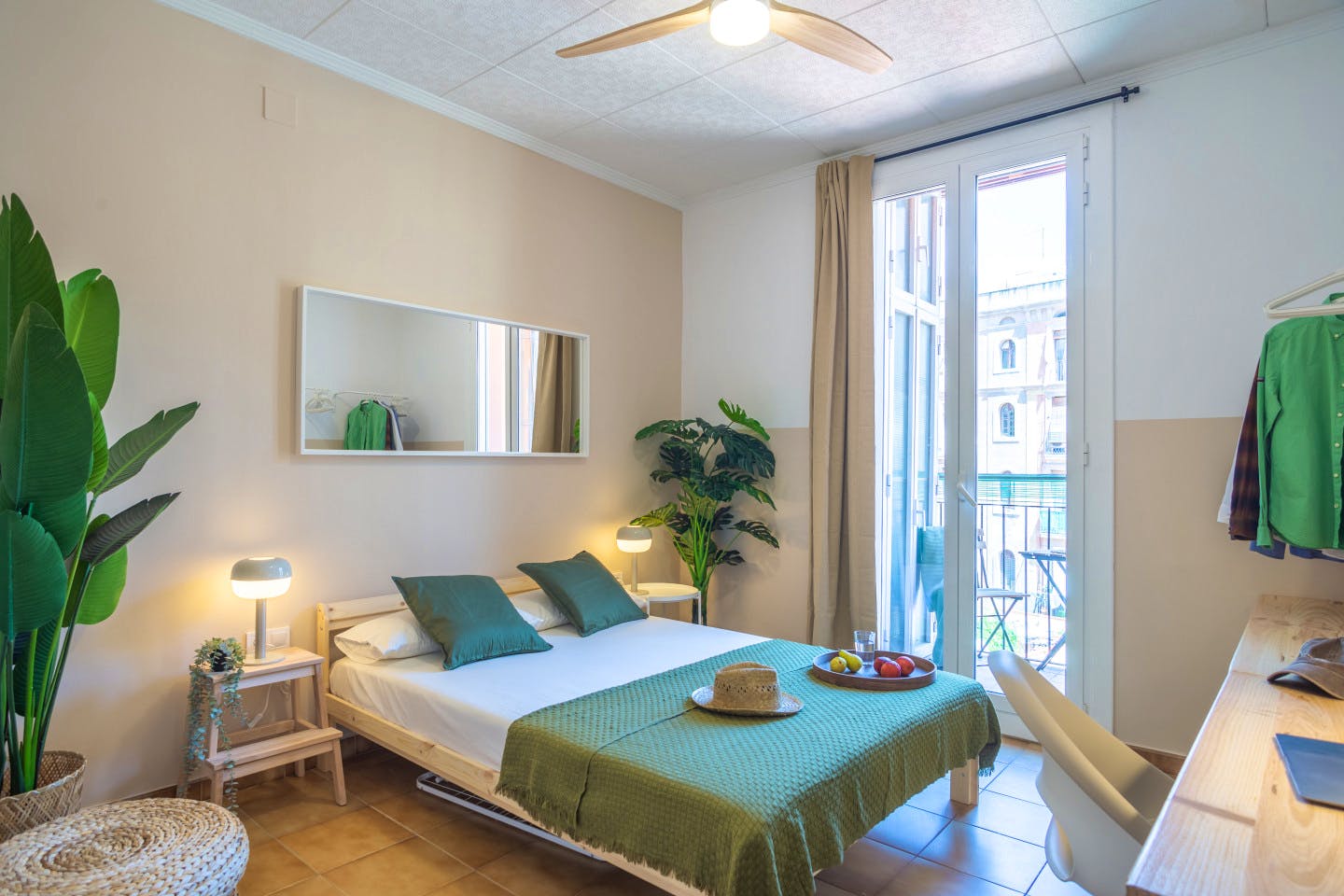 Serene Wabi-Sabi Coliving on Rambla del Raval in Historic Ciutat Vella